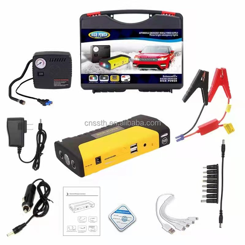 Starter Auto Portabil - Jump Starter 68800mAh cu Compresor Aer