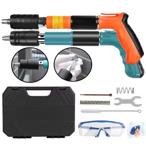 Pistol Pneumatic pentru Fixarea Cuielor și Nituri - Set Complet cu 50 Capse Incluse