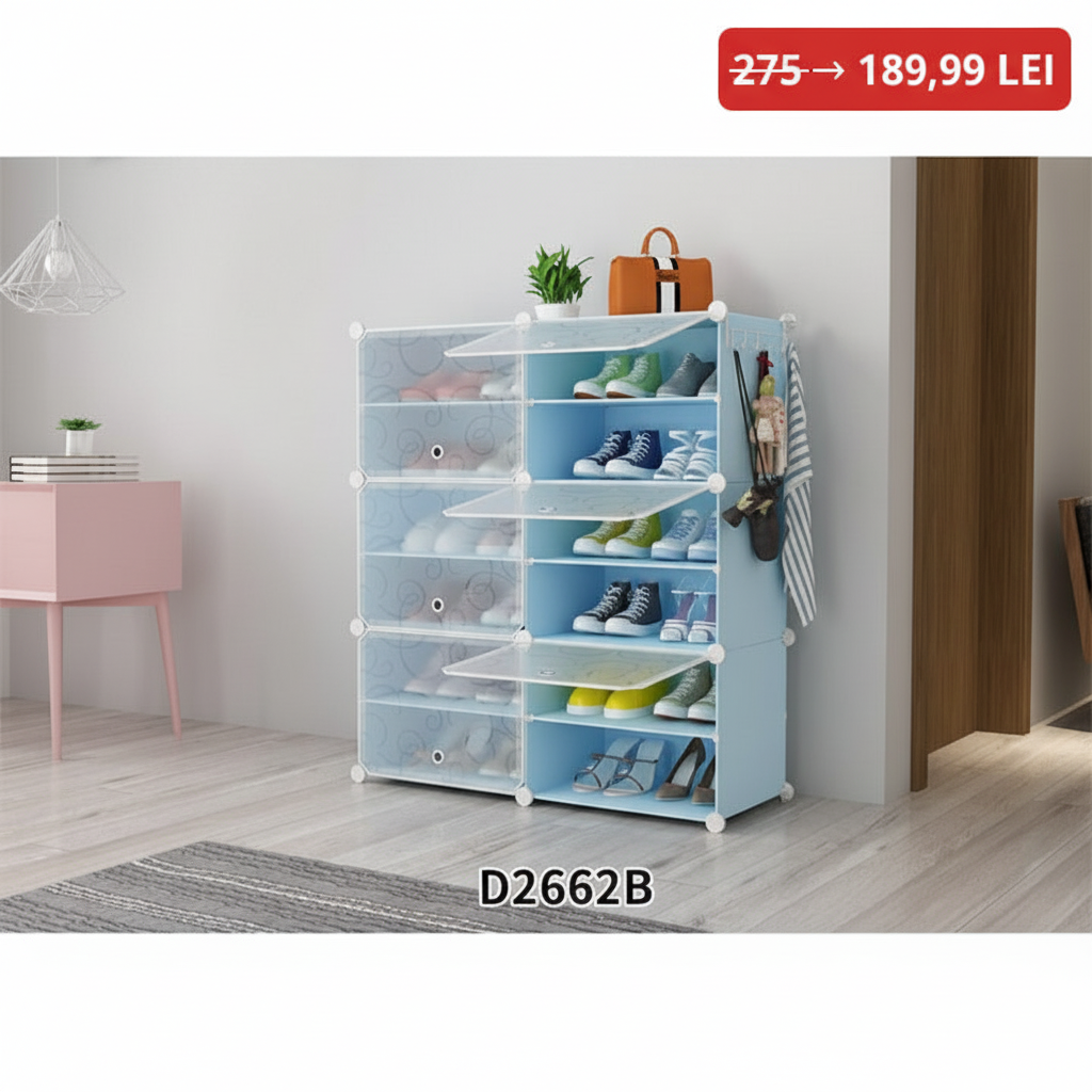 Pantofar albastru în amenajare - preț 189,99 lei