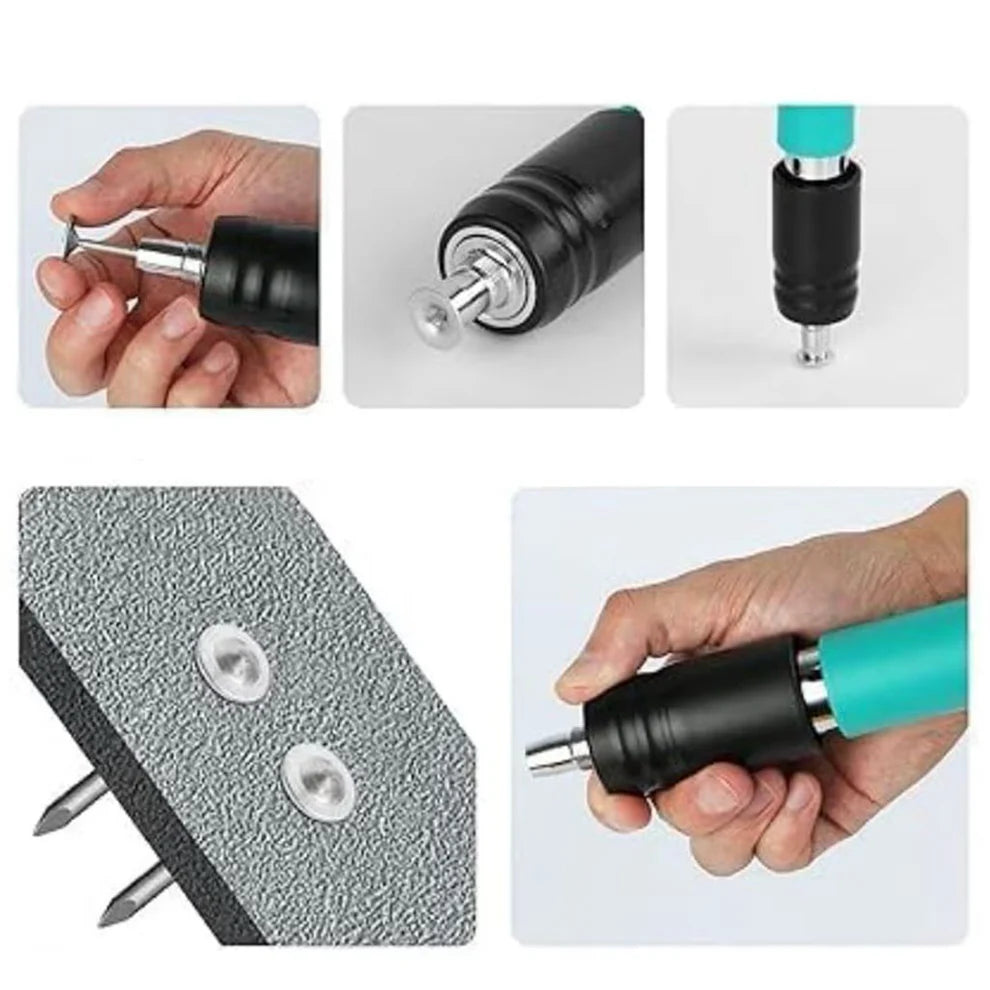 Pistol Pneumatic pentru Fixarea Cuielor și Nituri - Set Complet cu 50 Capse Incluse