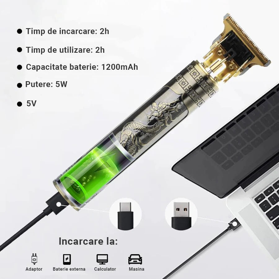 Aparat de Tuns Profesional T-Blade - Calitate Salon la Tine Acasă
