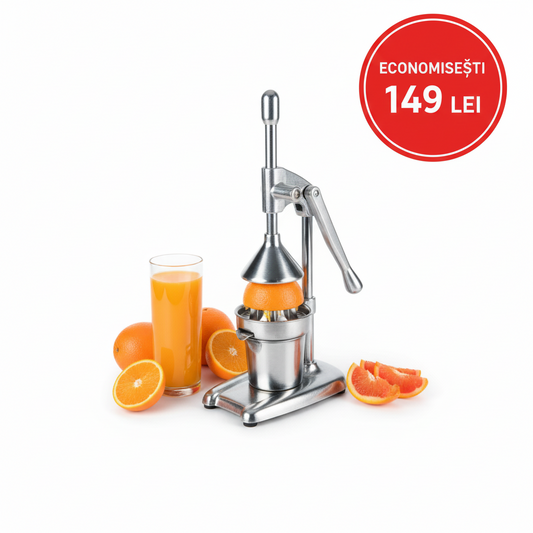Storcător Manual de Fructe din Inox - Profesional, Oțel 18/10, Portocale/Lămâi