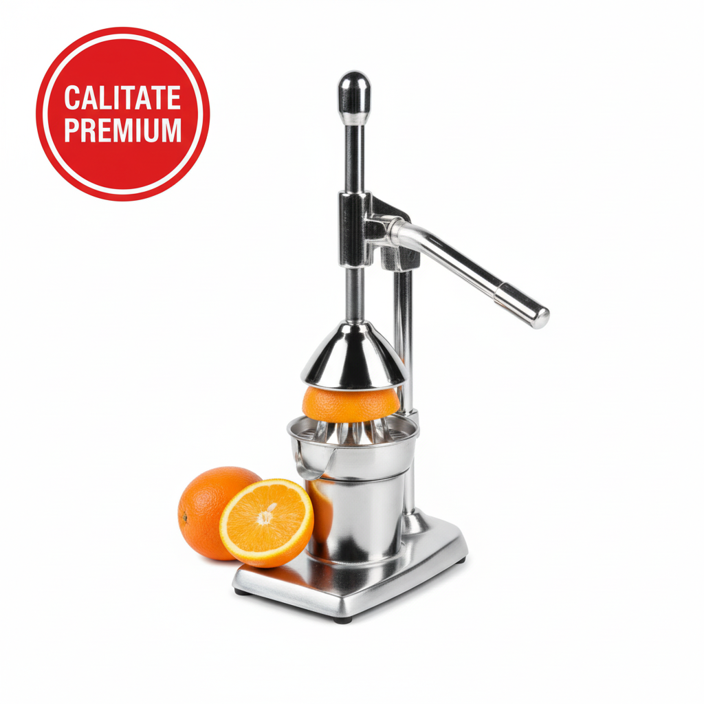 Storcător Manual de Fructe din Inox - Profesional, Oțel 18/10, Portocale/Lămâi